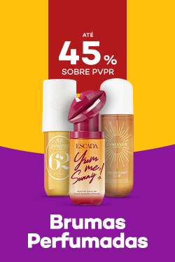 Brumas Perfumadas com destaque promocional de at&eacute; 45% obre pre&ccedil;o de Venda ao P&uacute;blico Recomendado